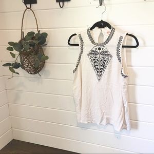 Boho Print High Neck Tank